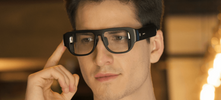 For working on the go, these new smart glasses include six different virtual screens.