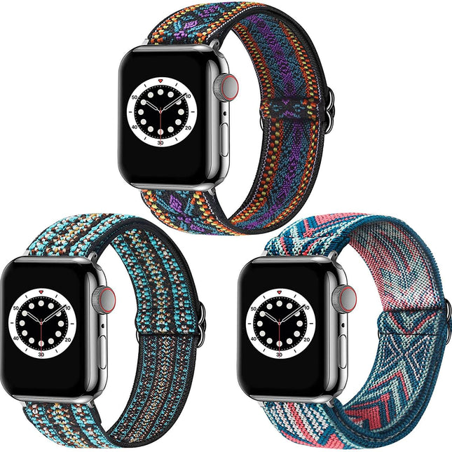 Dsytom 3 Pack Elastic Band Compatible with Apple Watch Bands