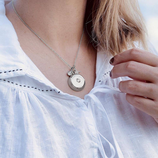 InvisaWear Silver Star Burst Charm Necklace - Sliver