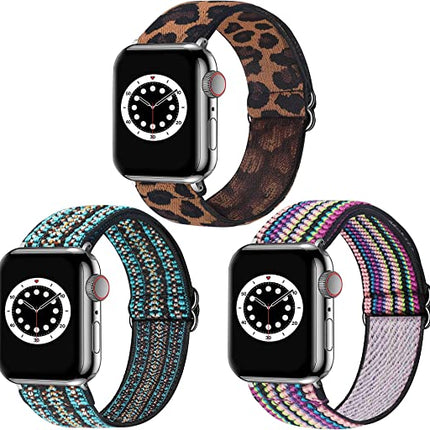 Dsytom 3 Pack Elastic Band Compatible with Apple Watch Bands