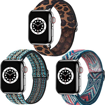 Dsytom 3 Pack Elastic Band Compatible with Apple Watch Bands