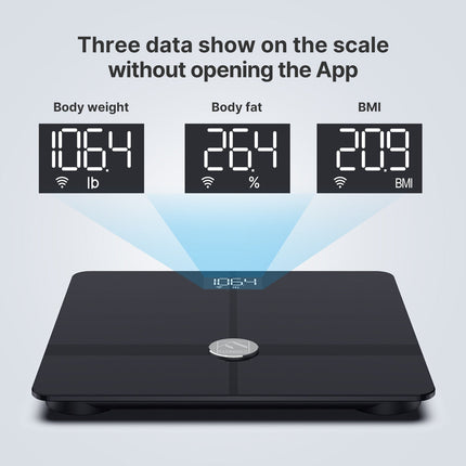 FITINDEX New Flagship! WiFi Bluetooth Body Fat Scale, ITO Large Platform Accurate Metrics