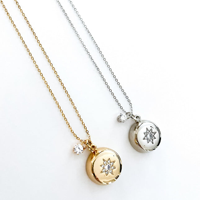Invisawear Embedded Star Necklace With CZ Stone - GPS Necklace
