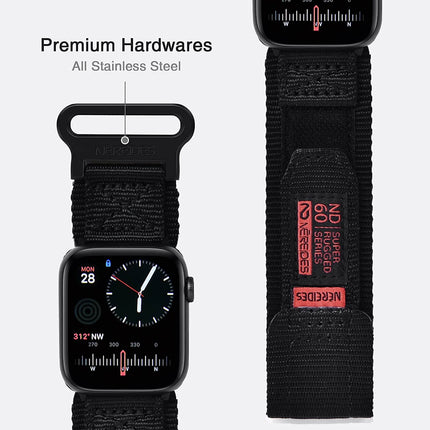 Nereides Compatible With Apple Watch Band, Rugged Nylon Sports Strap
