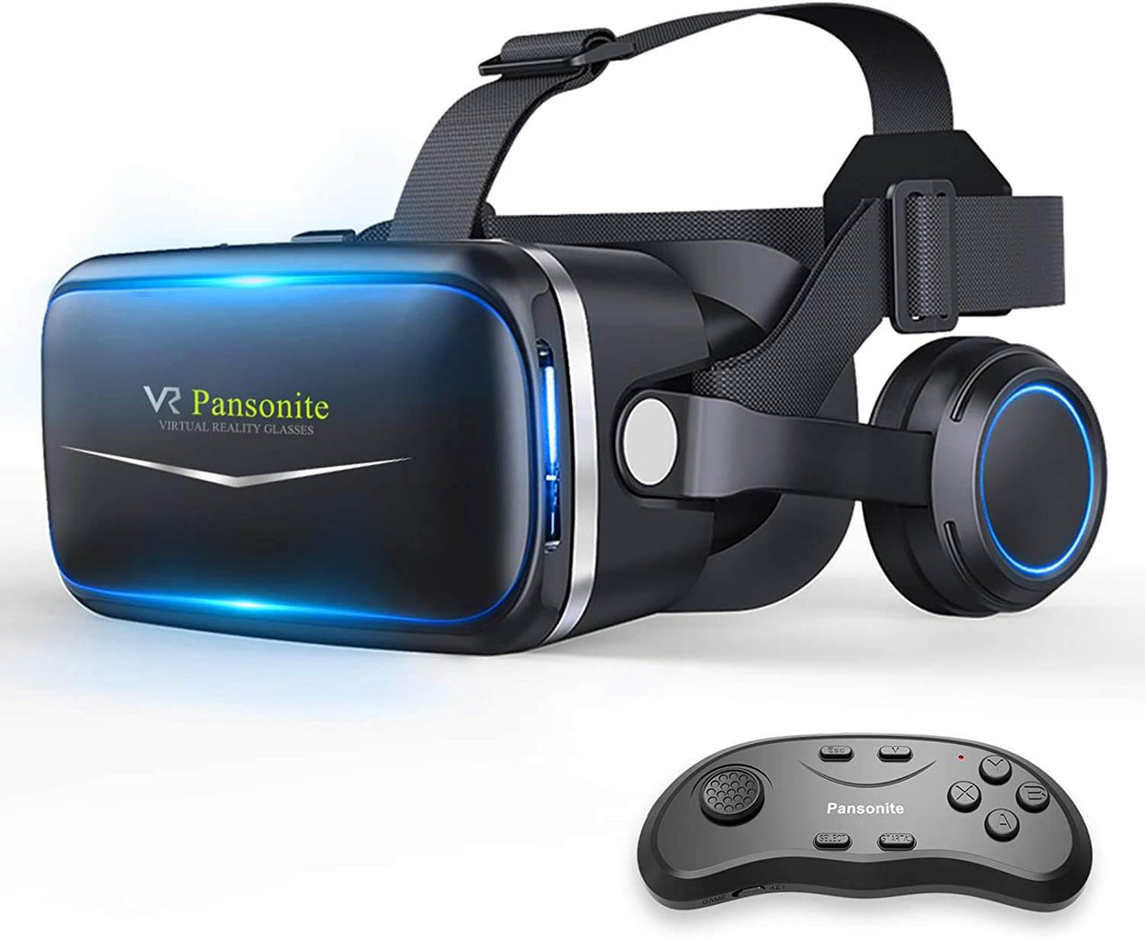 Pansonite VR Headset with Remote Control 3D Glasses | Wearables