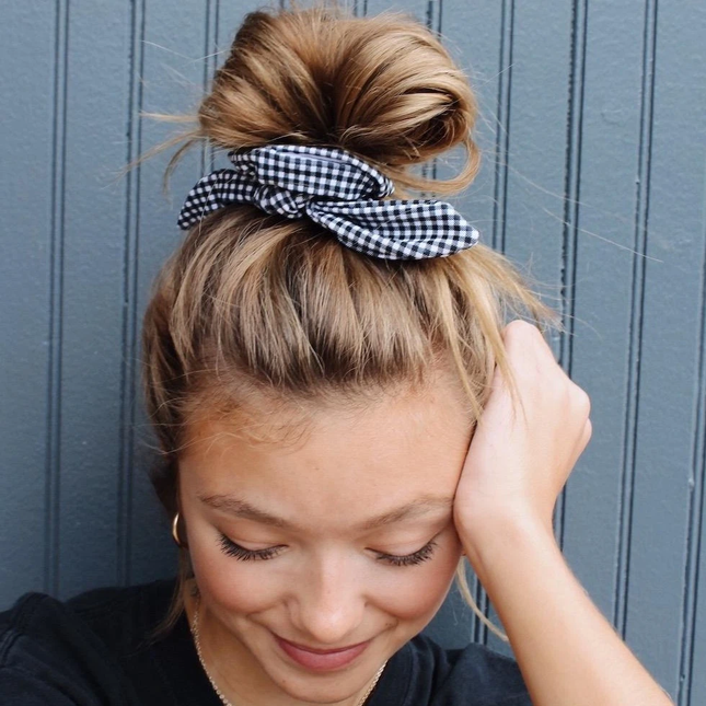 InvisaWear Checkered Scrunchie Safety Accessory